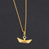 18 K Gold Plated Boat Pendant