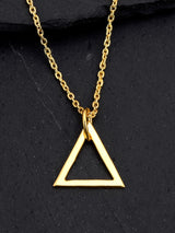 18 K Gold Plated Traingle Pendant