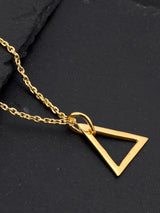 18 K Gold Plated Traingle Pendant