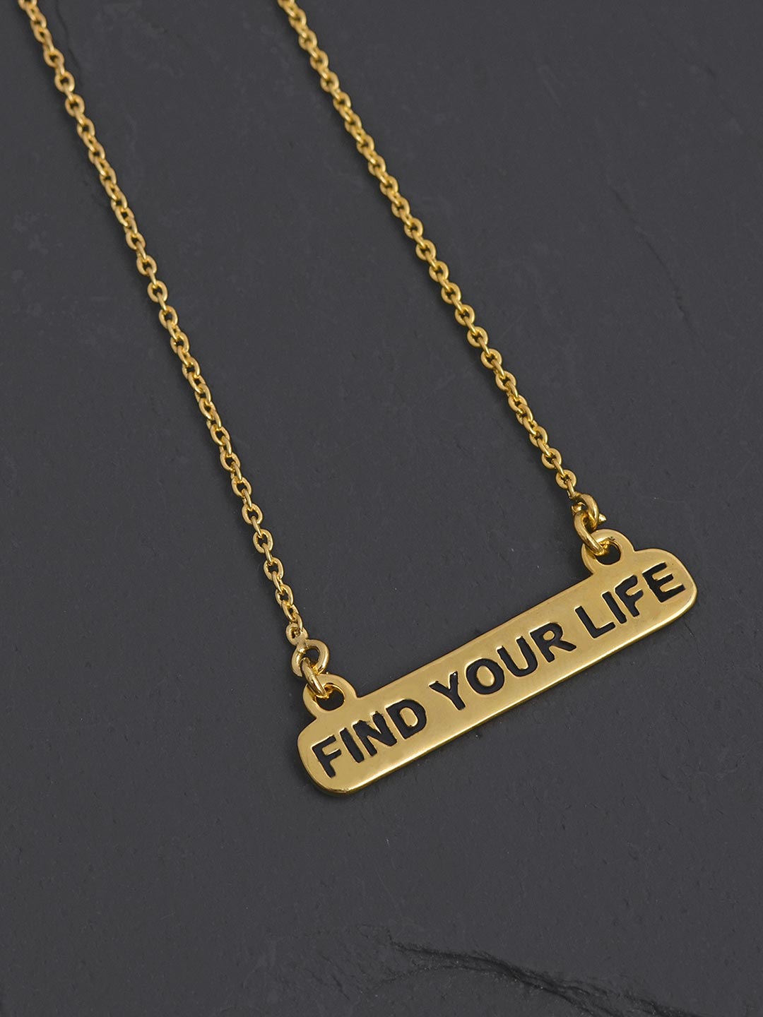 18 K Gold Plated Find Your Life Pendant
