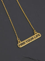 18 K Gold Plated Find Your Life Pendant
