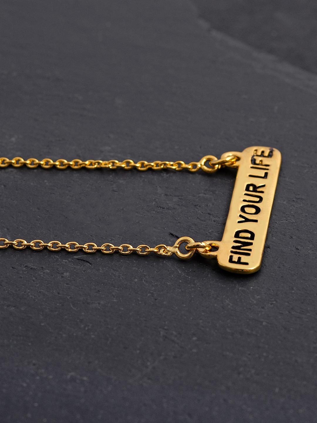 18 K Gold Plated Find Your Life Pendant