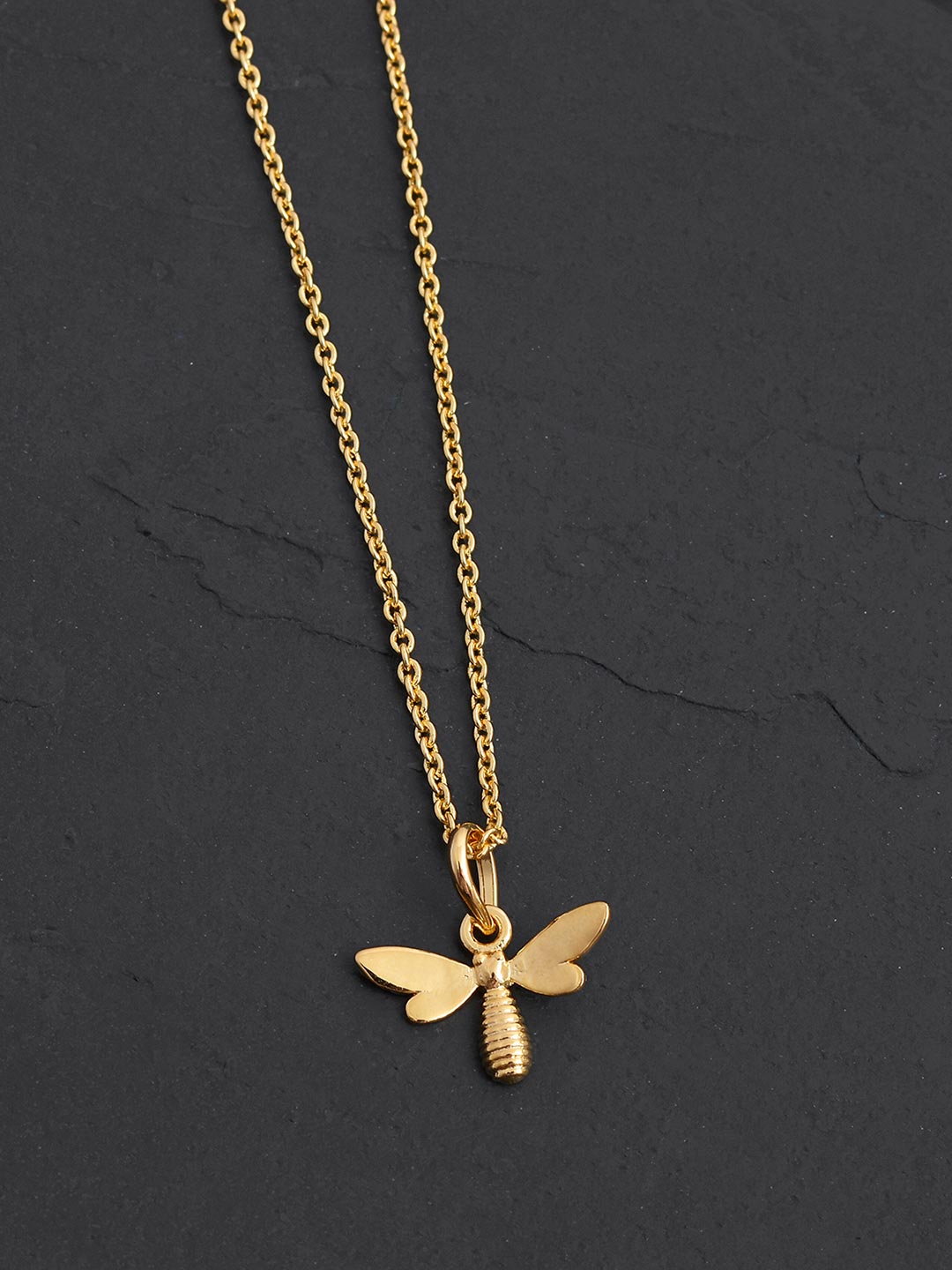 18 K Gold Plated Butterfly Pendant
