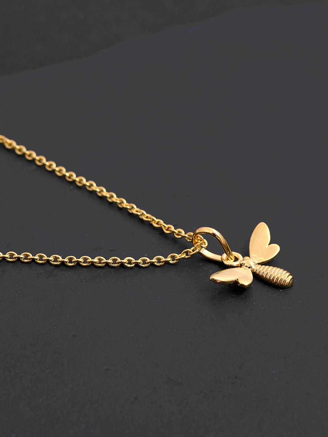 18 K Gold Plated Butterfly Pendant