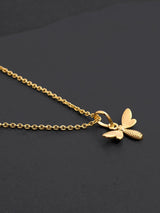 18 K Gold Plated Butterfly Pendant