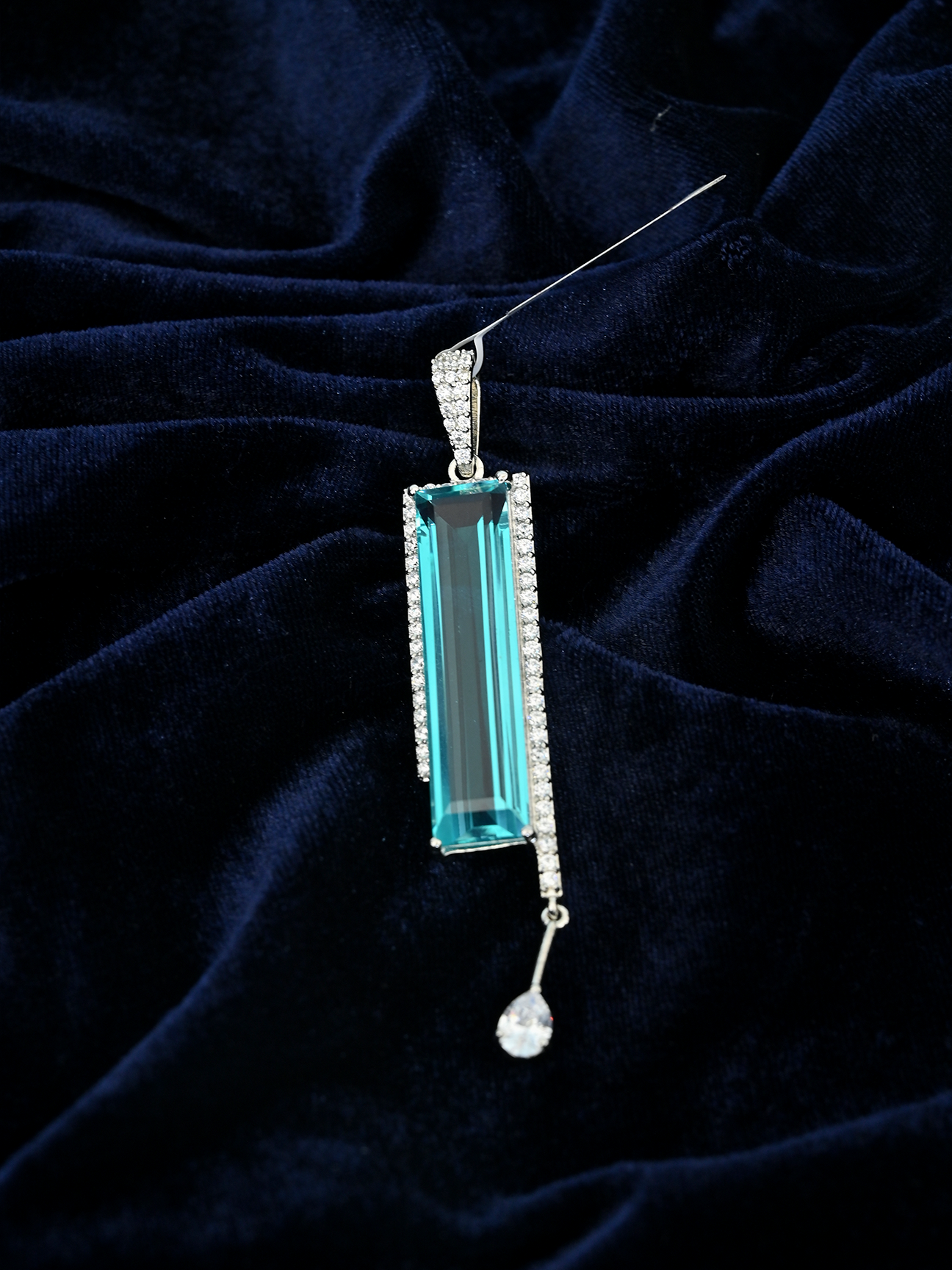 Contemporary Colored Stone Designer Pendant
