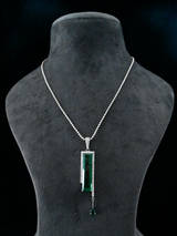 Contemporary Colored Stone Designer Pendant Set