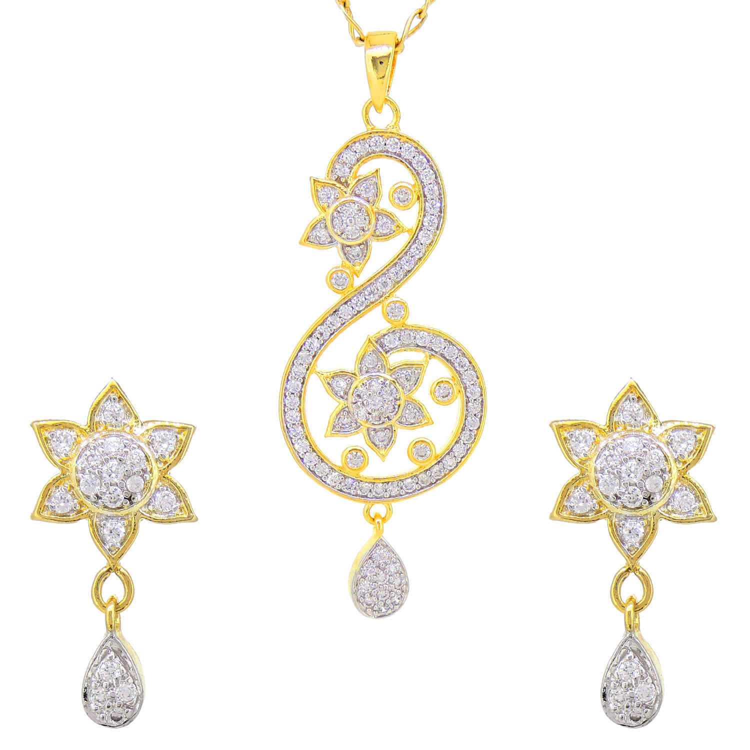 Floral Modern Designer Pendant Set