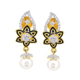 Floral Enamelled Designer Pendant Set