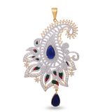 Floral Enamelled Traditional Pendant Set