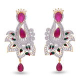 Floral Enamelled Traditional Pendant Set