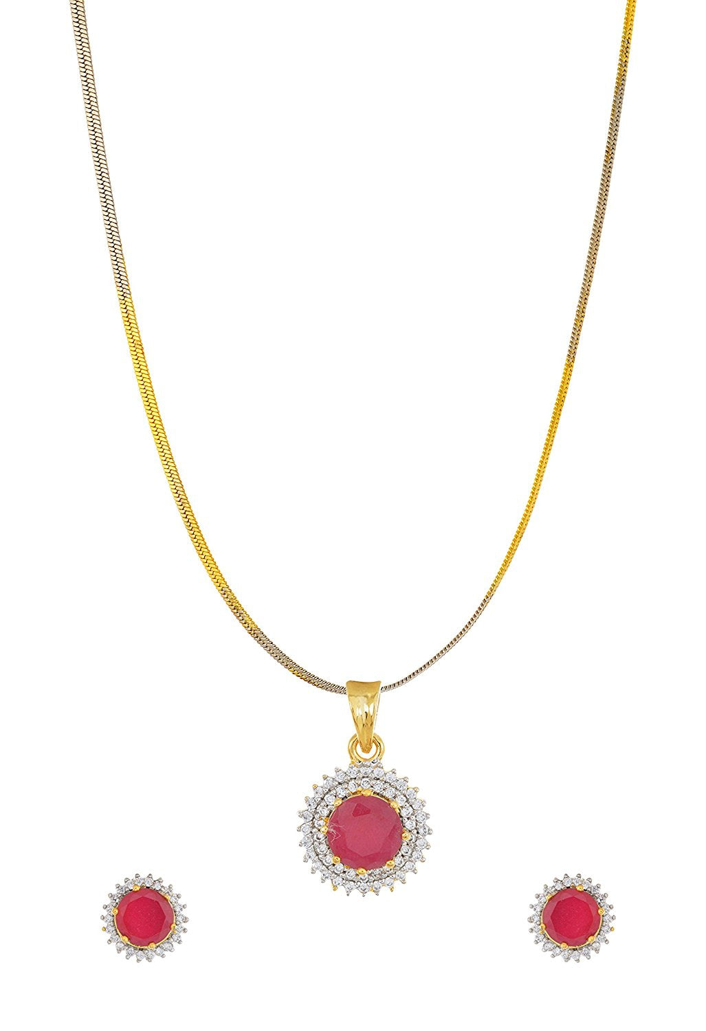 Contemporary Modern Gem Stones Pendant Set