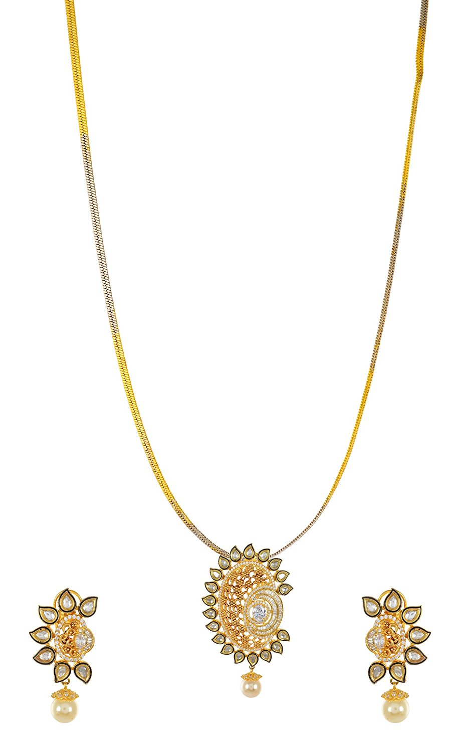 Floral Antique Designer Pendant Set