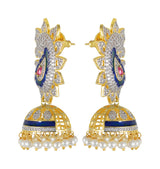 Traditional Enamelled International Diamonds Designer Pendant Set