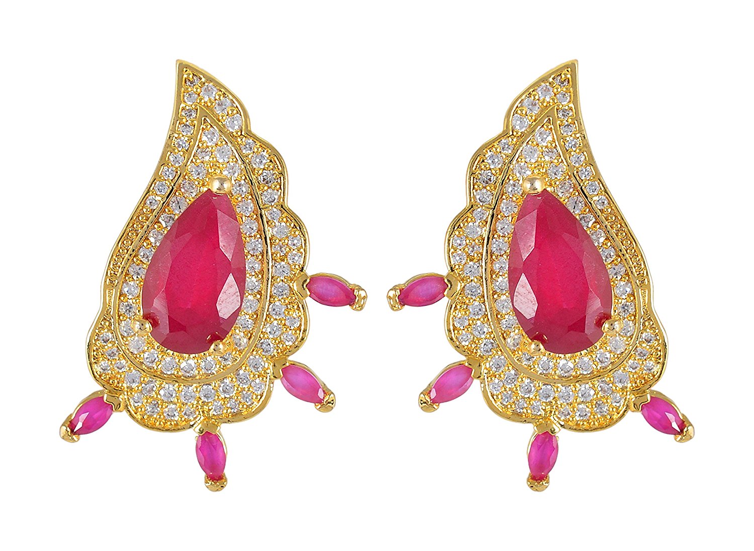 Traditional Colored Stones International Diamonds Designer Pendant Set