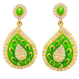 Traditional Enamelled Designer Pendant Set
