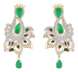 Floral Enamelled Designer Pendant Set