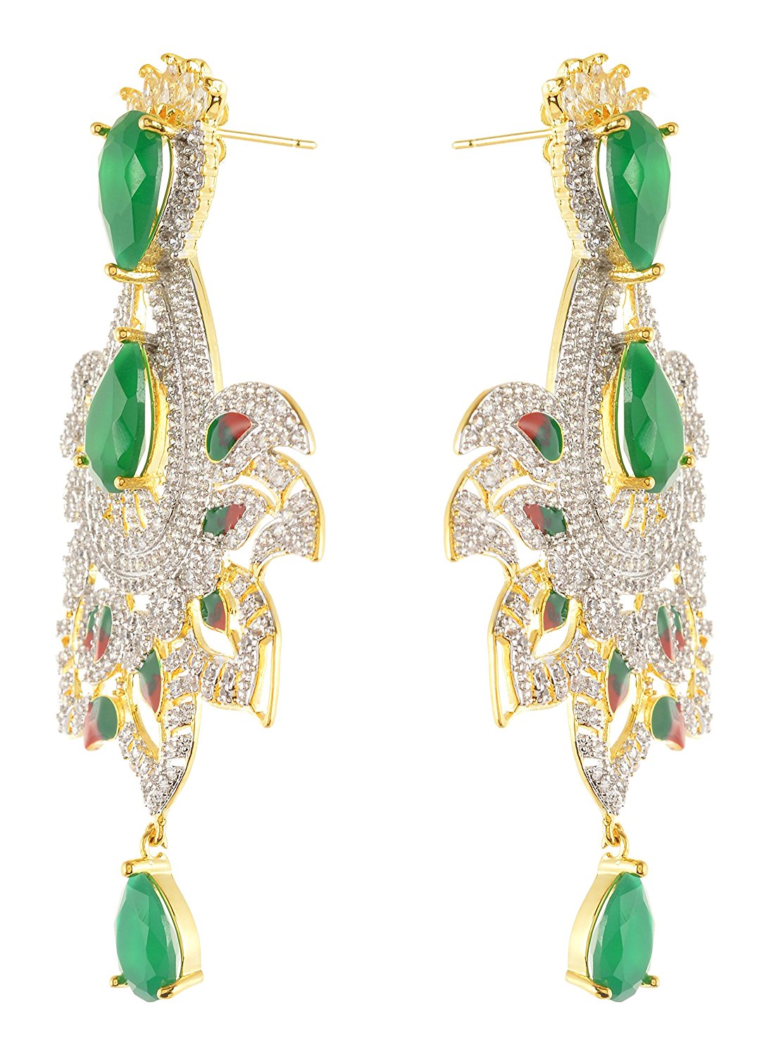 Floral Enamelled Designer Pendant Set