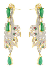 Floral Enamelled Designer Pendant Set