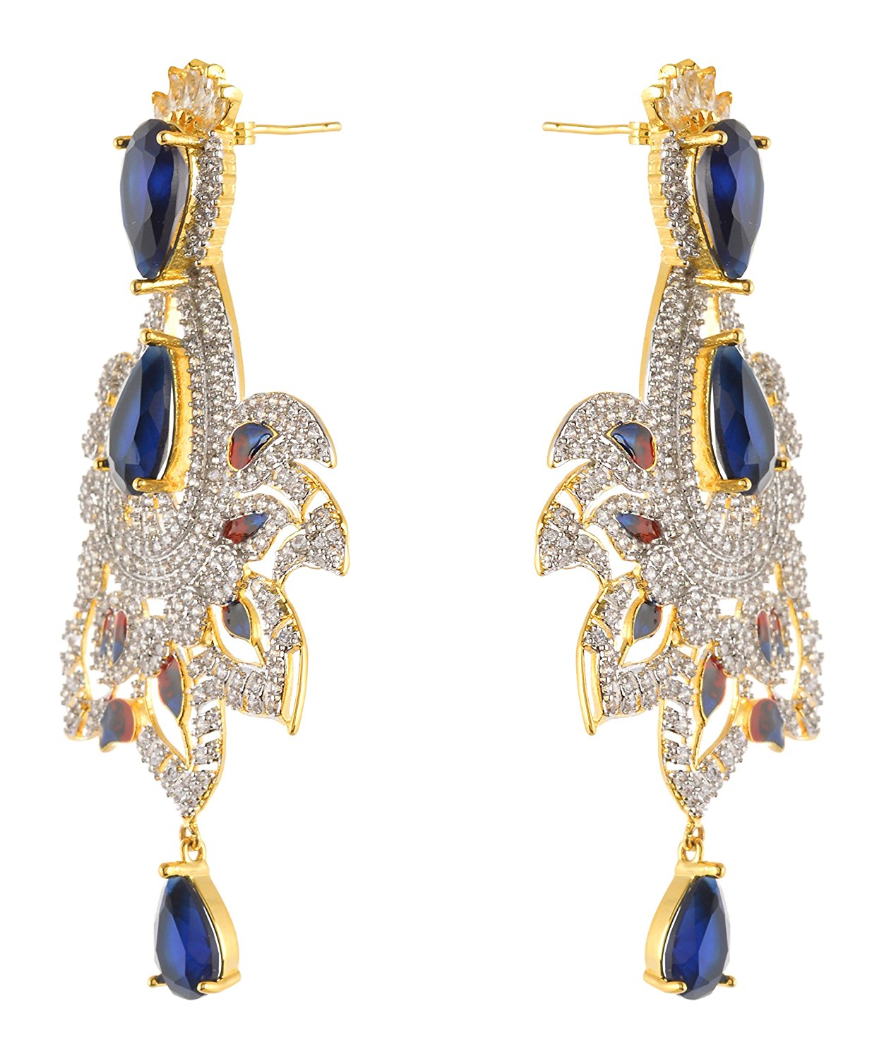 Floral Enamelled Designer Pendant Set