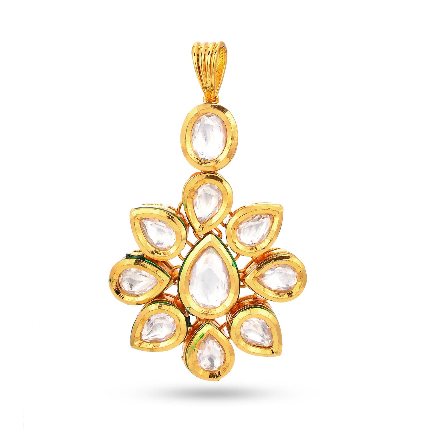 Traditional Kundan Meena Traditional Pendant Set