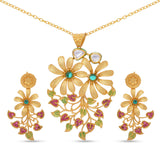 Floral Designer Pendant Set