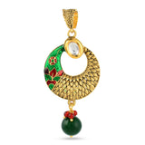 Floral Enamelled Traditional Pendant Set