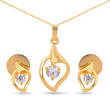 Heart Designer Solitaire Pendant Set