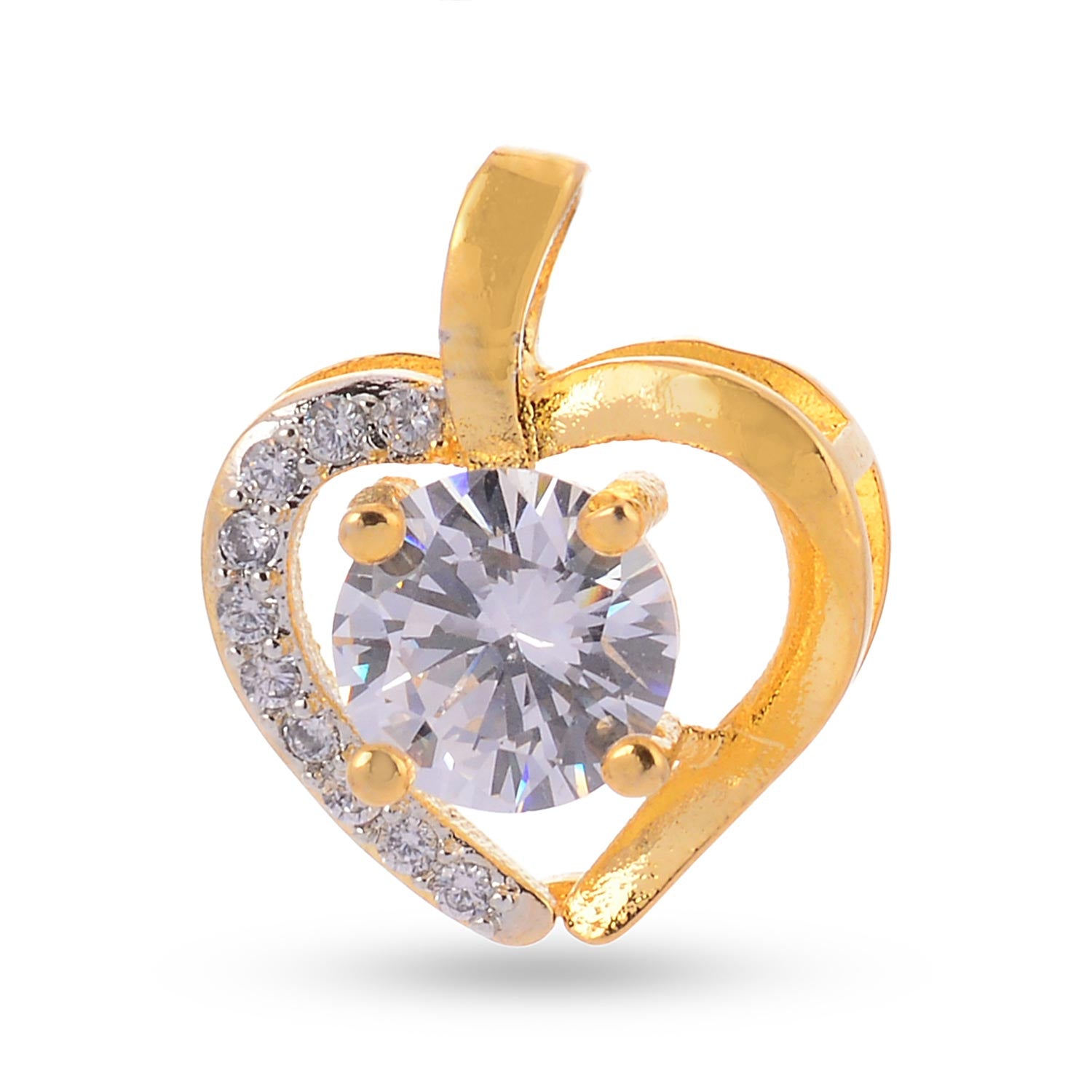 Heart Designer Solitaire Pendant Set