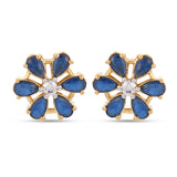 Floral Colored Stones Designer Pendant Set