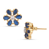 Floral Colored Stones Designer Pendant Set