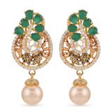 Floral Antique Green Designer Pendant Set