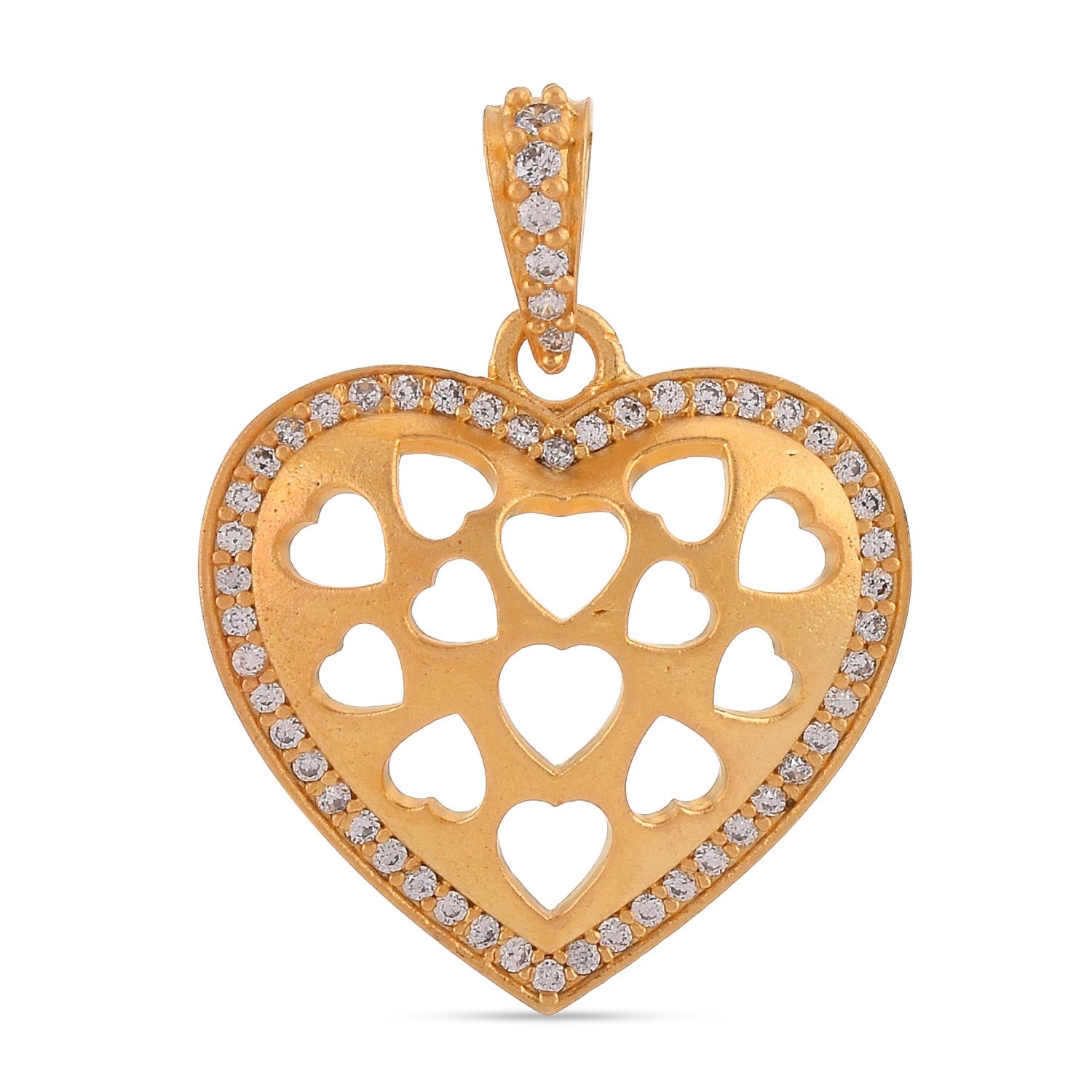 Heart Design Love Gold Plated Pendant Set