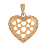 Heart Design Love Gold Plated Pendant Set