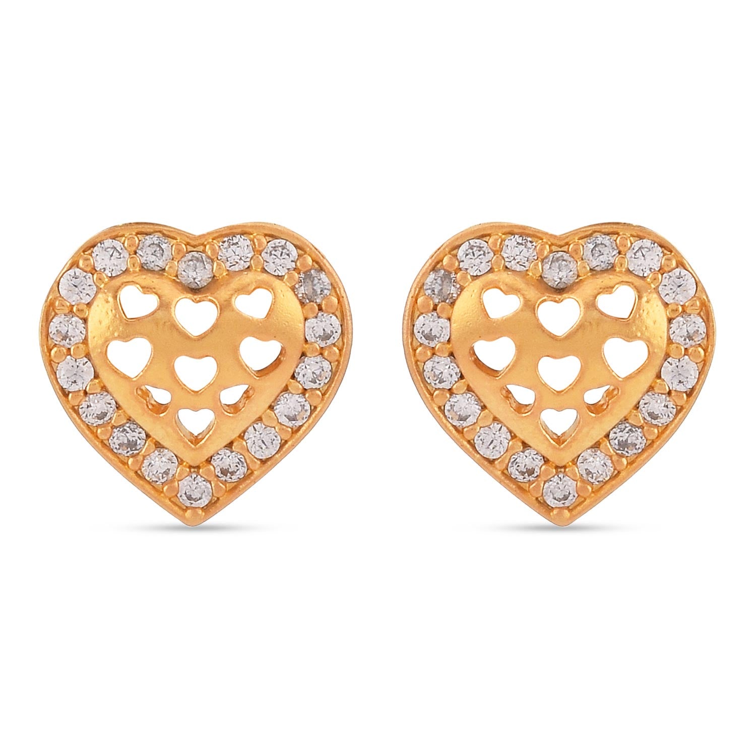 Heart Design Love Gold Plated Pendant Set