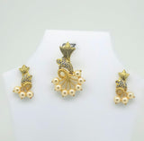 Floral Antique Designer Daily Wear Pendant Set