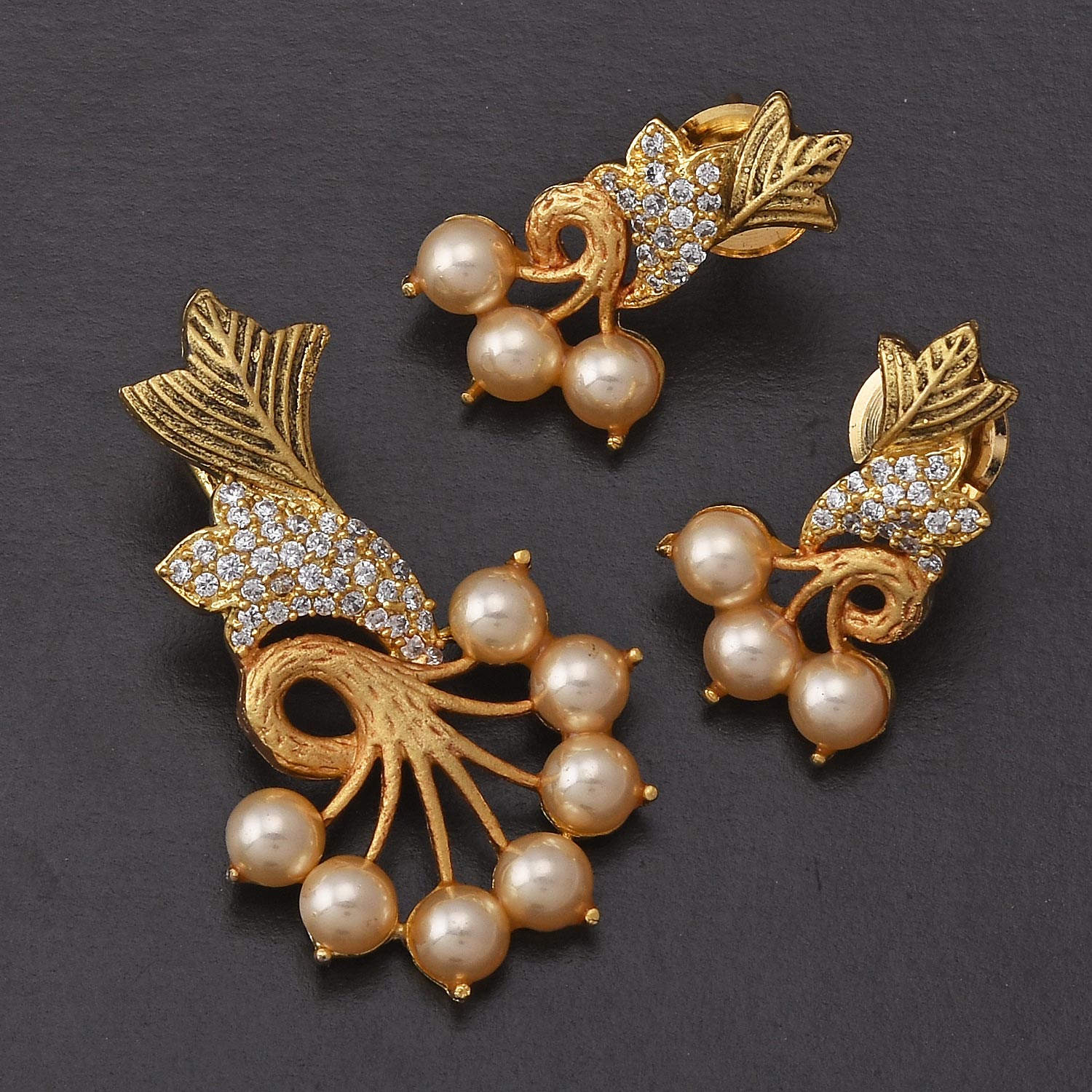 Floral Antique Designer Daily Wear Pendant Set