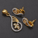 Contemporary Office Wear Two Tone Plated Pendant Set