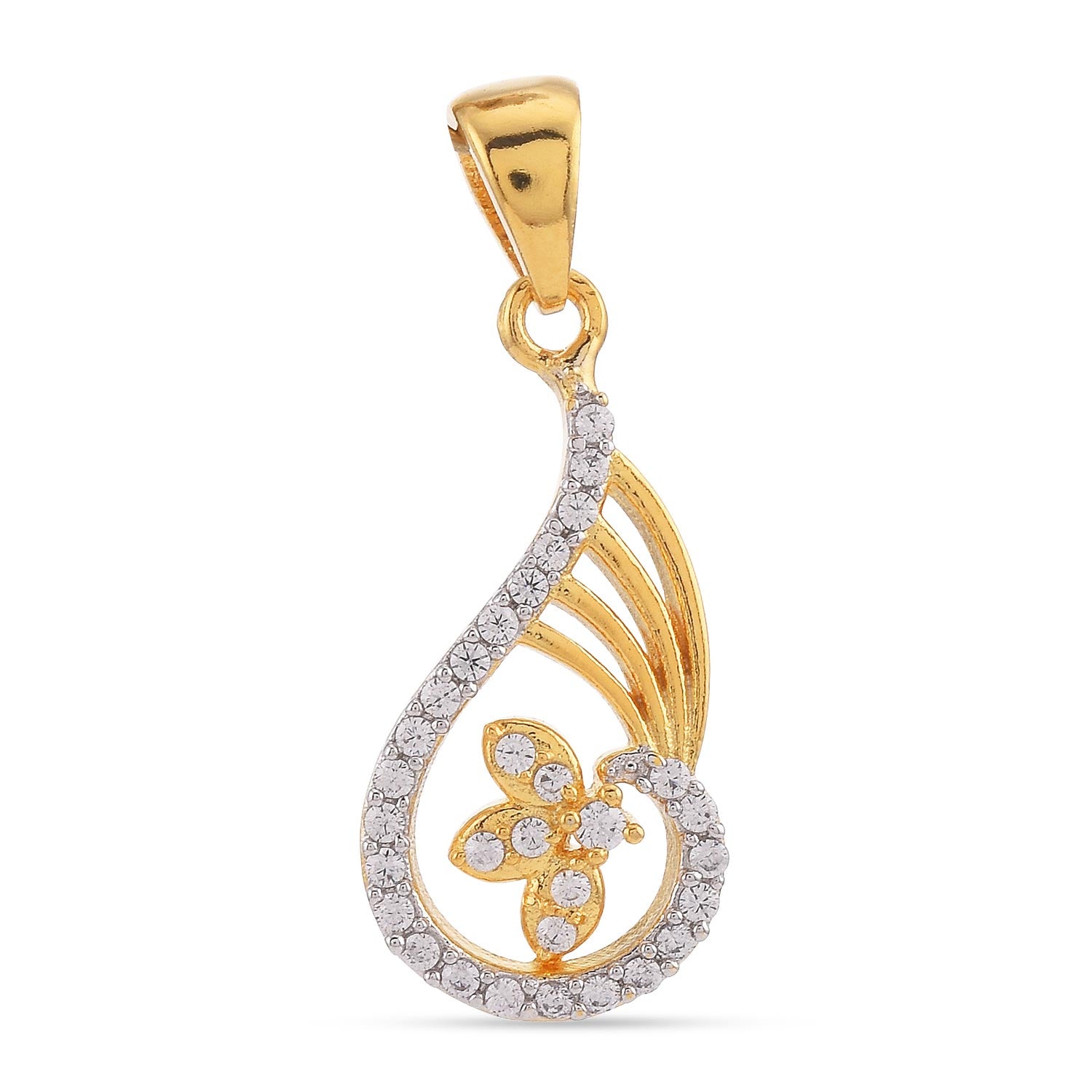 Contemporary Office Wear Two Tone Plated Pendant Set