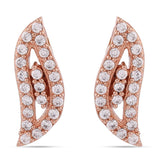 Sleek Wavy Designer Rose Gold Plated Pendant Set