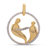 Contemporary Fairy Designer Two Tone Plated Pendant Set