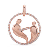 Contemporary Fairy Designer Rose Gold Plated Pendant Set