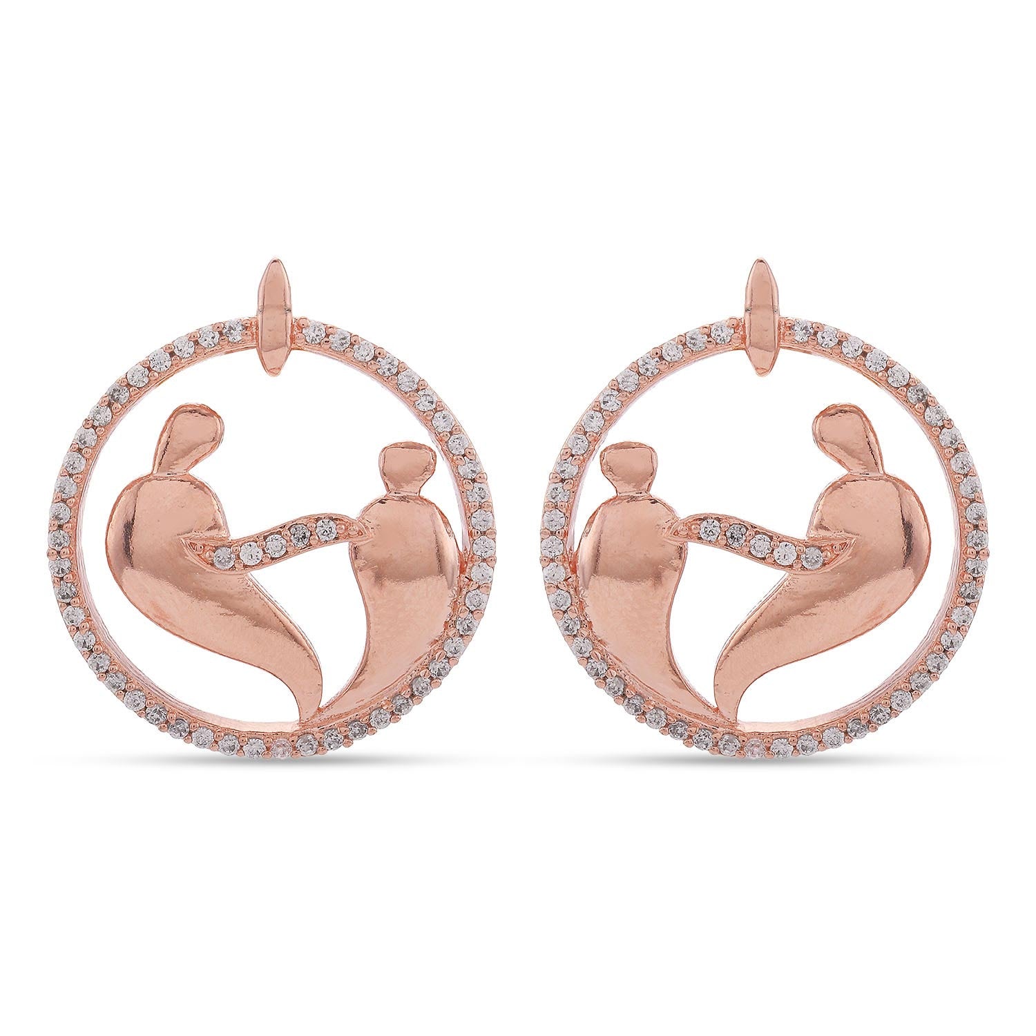 Contemporary Fairy Designer Rose Gold Plated Pendant Set