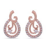 Feminine Designer Rose Gold Plated Pendant Set