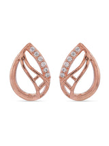 Wavy Designer Rose Gold Plated Pendant Set