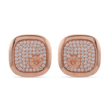 Floral Designer Rose Gold Plated Pendant Set