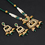 Floral Enamelled Traditional Pendant Set