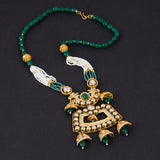 Floral Enamelled Traditional Pendant Set