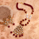 Traditional Kundan Meena Pendant Set