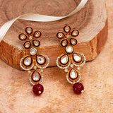 Traditional Kundan Meena Pendant Set